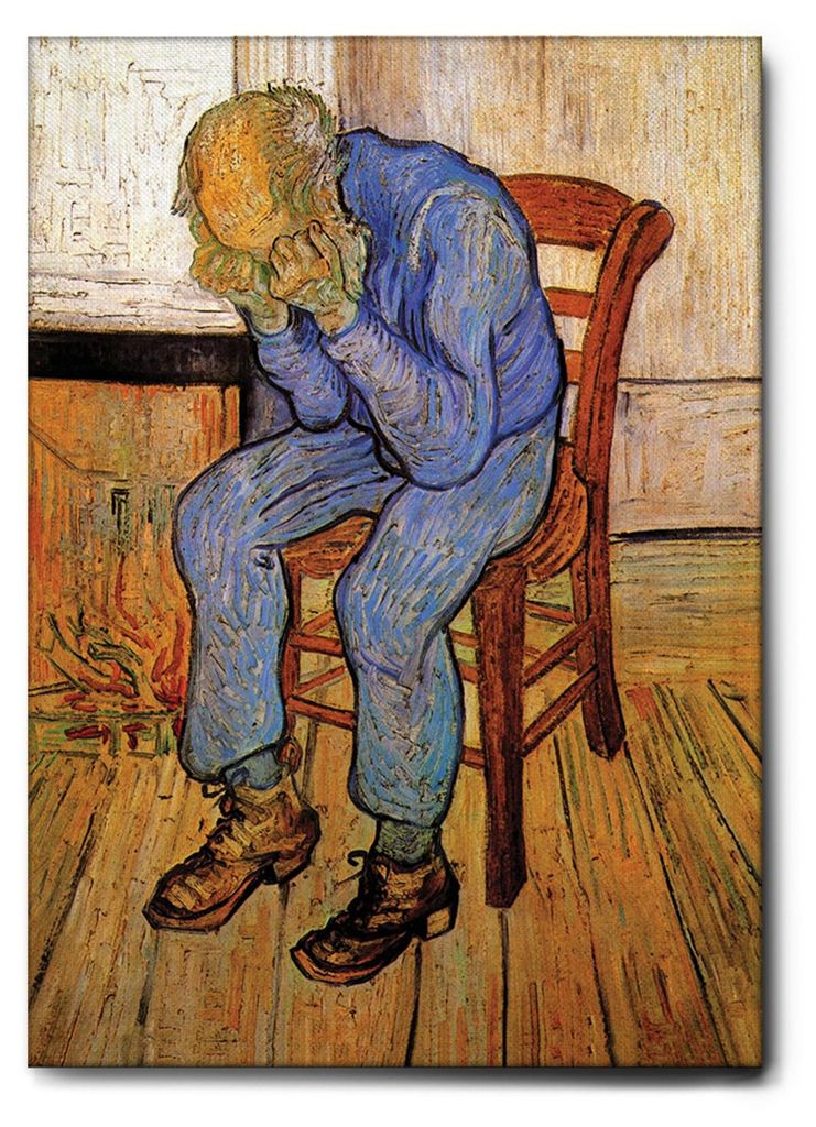Giallobus - An der Schwelle zur Ewigkeit - Vincent Van Gogh - 50L x 70W cm - Bild - Leinwand mit Standardrahmen