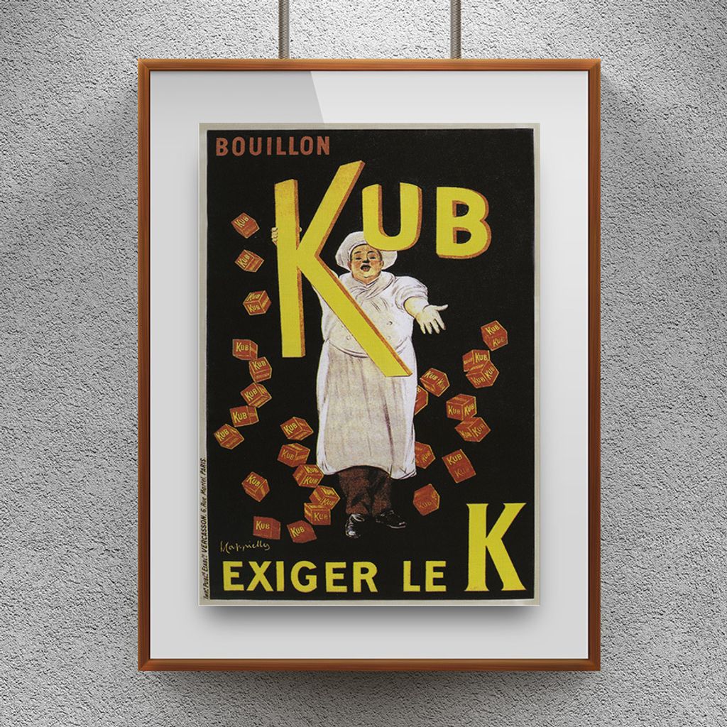 Poster -Werbekunst kochen - A4 (21 cm x 29,7 cm)