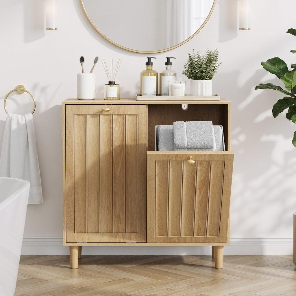 Schräger Wäschekorb mit herausnehmbarem Innenkorb Produktbild 