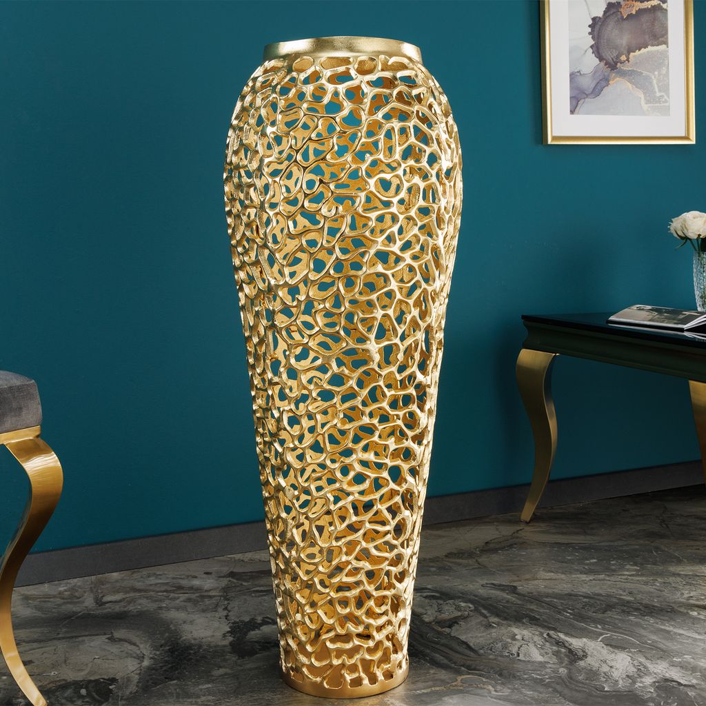 riess-ambiente Filigrane Design XXL Vase ABSTRACT LEAF 90cm Produktbild 1