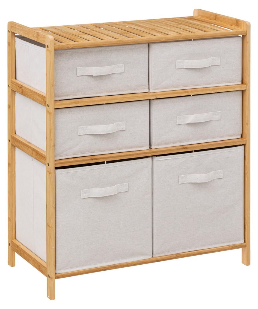5five Simply Smart Regal Tidy Box mit 6 Körben, Bambus, Produktbild 