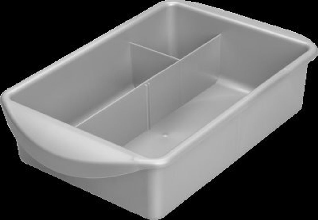 Efalock Piccolo Arbeitskasten mit rundem Griff silber