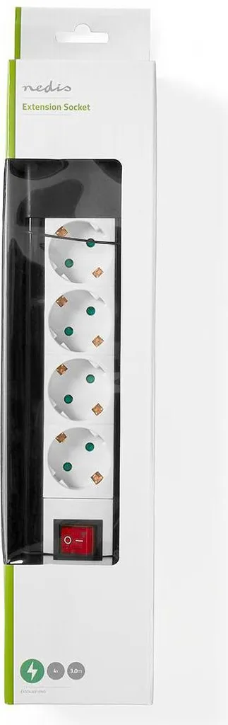 Multipresa Professionale 4 Vie Schuko 3m 16A 3680W con Interruttore - 3