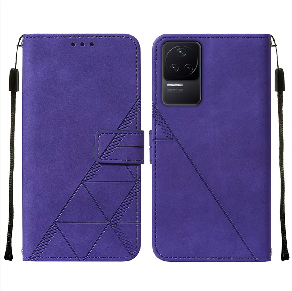 Custodia Portafoglio Xiaomi Redmi K50 / K50 Pro in Pelle Goffrata Viola