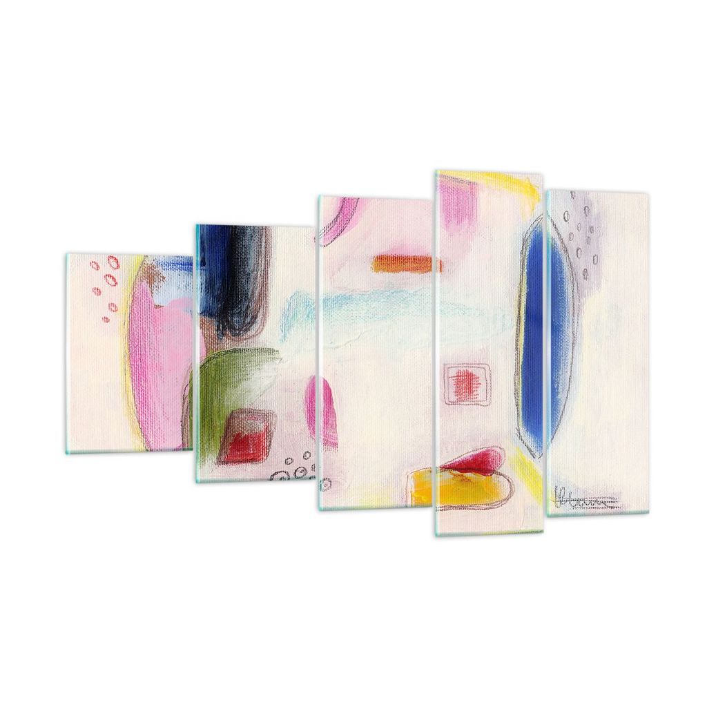 Bilder auf glas - Abstraktion modern - 100x60cm - Glasbilder - Wandbilder - Kunstdruck - zum Aufhängen bereit - Wanddekoration aus Glas - Glas Bil...