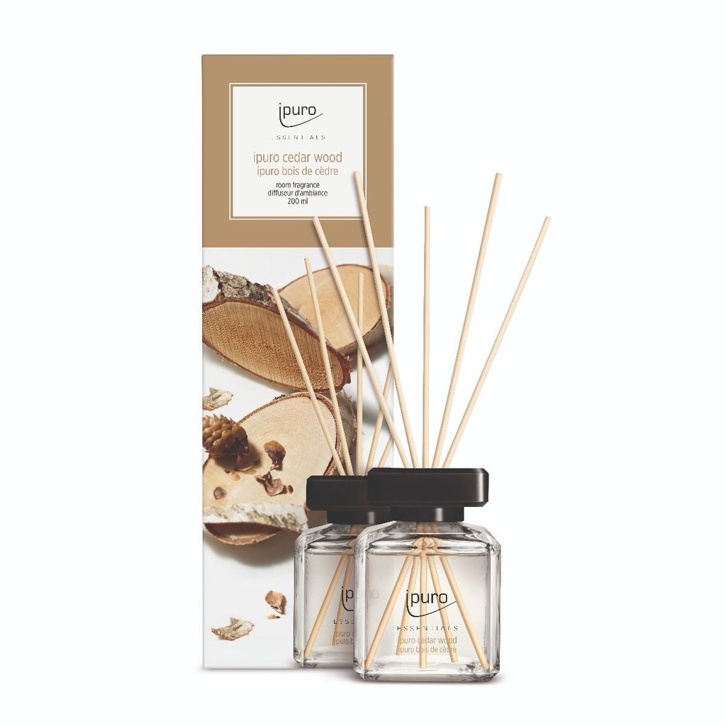 ipuro ESSENTIALS cedar wood, Duftflasche, Produktbild 