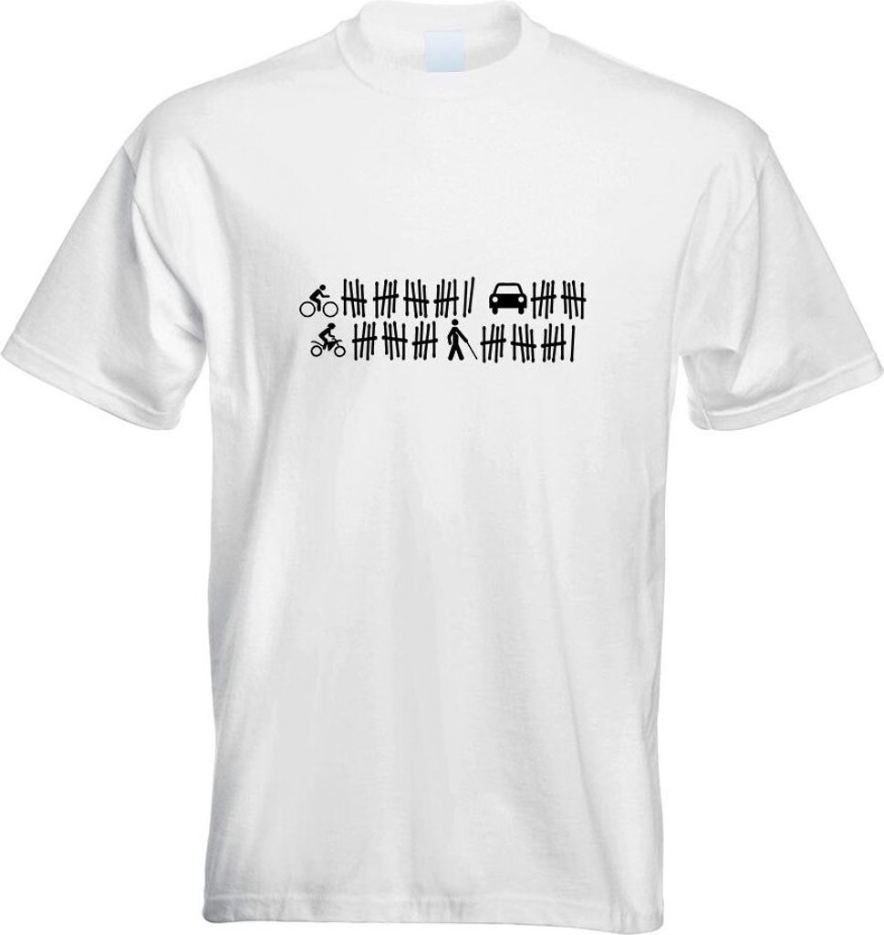 Kiwistar - T-Shirt - Weiss - Opferliste Motiv Bedruckt Funshirt Design Print - mit Motiv Bedruckt - Funshirt Design - Sport - Freizeit - Herren - L