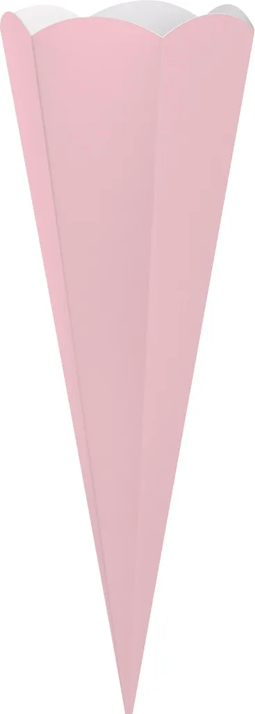 Schultüte Heyda Rose 41cm Forme Hexagonale en Carton Rigide Qualité