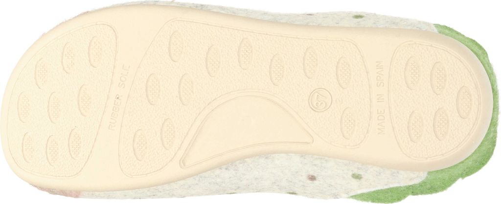 Manitu Damen Hausschuh Pantoffel Filz Buch Tasse Motiv Schriftzug, Größe:41 EU, Farbe:Grün