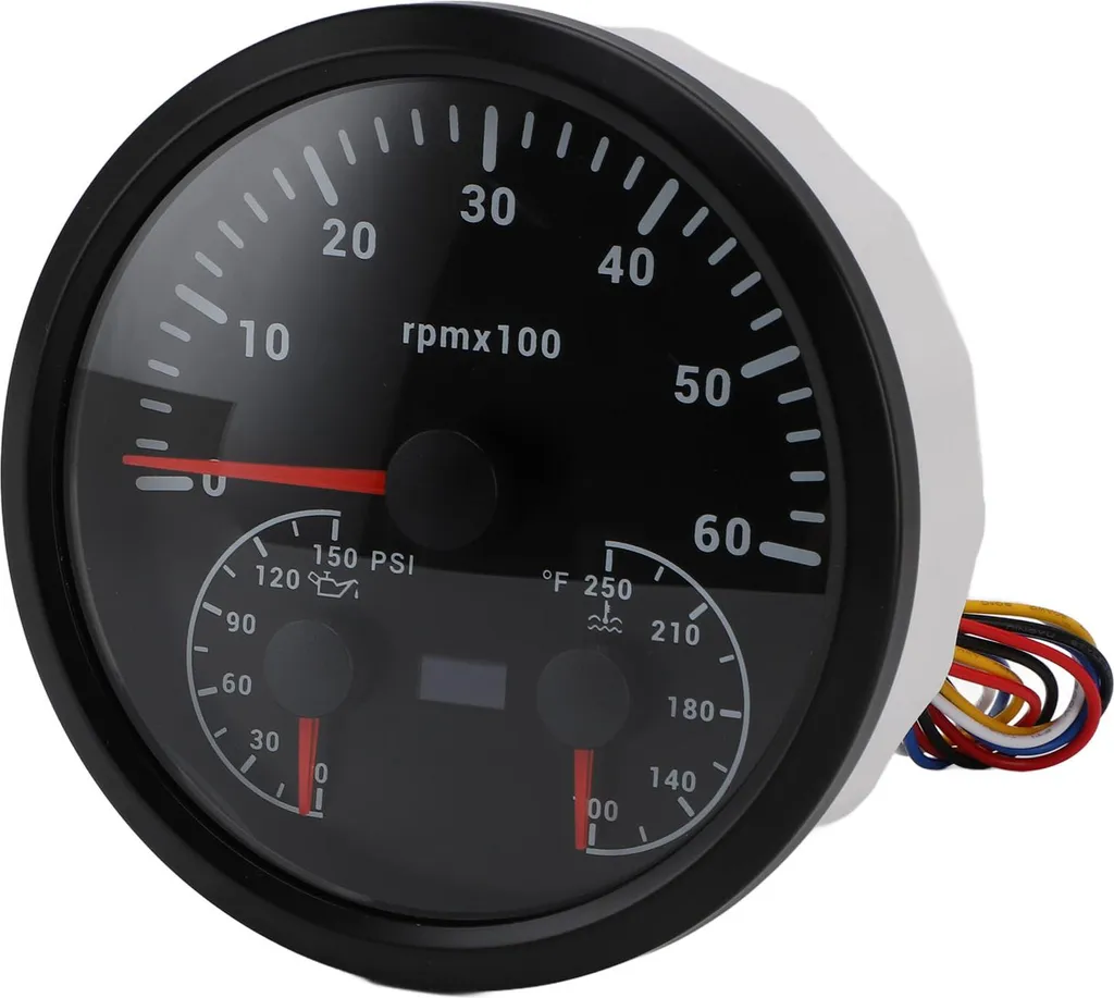Compte-tours 6000 tr/min Multifonction avec Température et Pression - 4