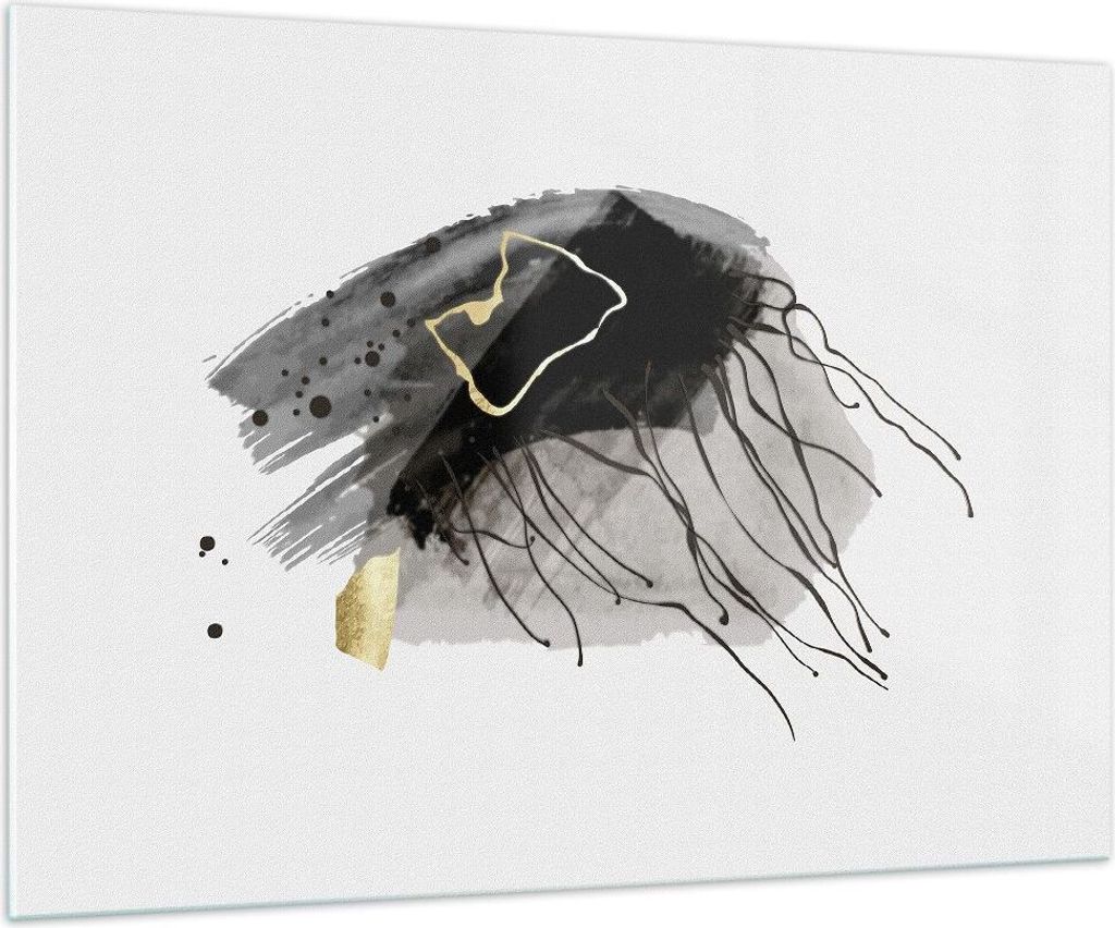 Bilder auf glas - Einteilig - Abstraktion dunkel Farben - 100x70cm - Glasbilder - Wandbilder - Bilder - Wanddekoration aus Glas - Glas Bilder - Wan...