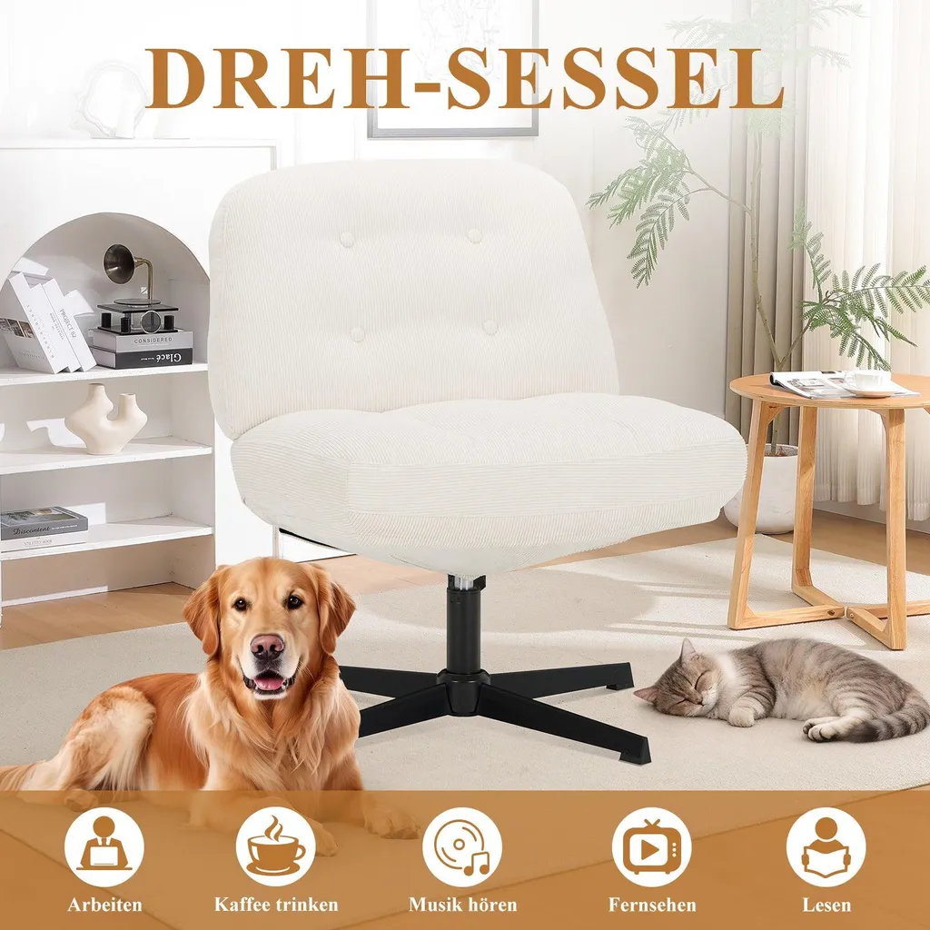 Chaise de bureau assise large mémoire de forme confort optimal blanc - 5