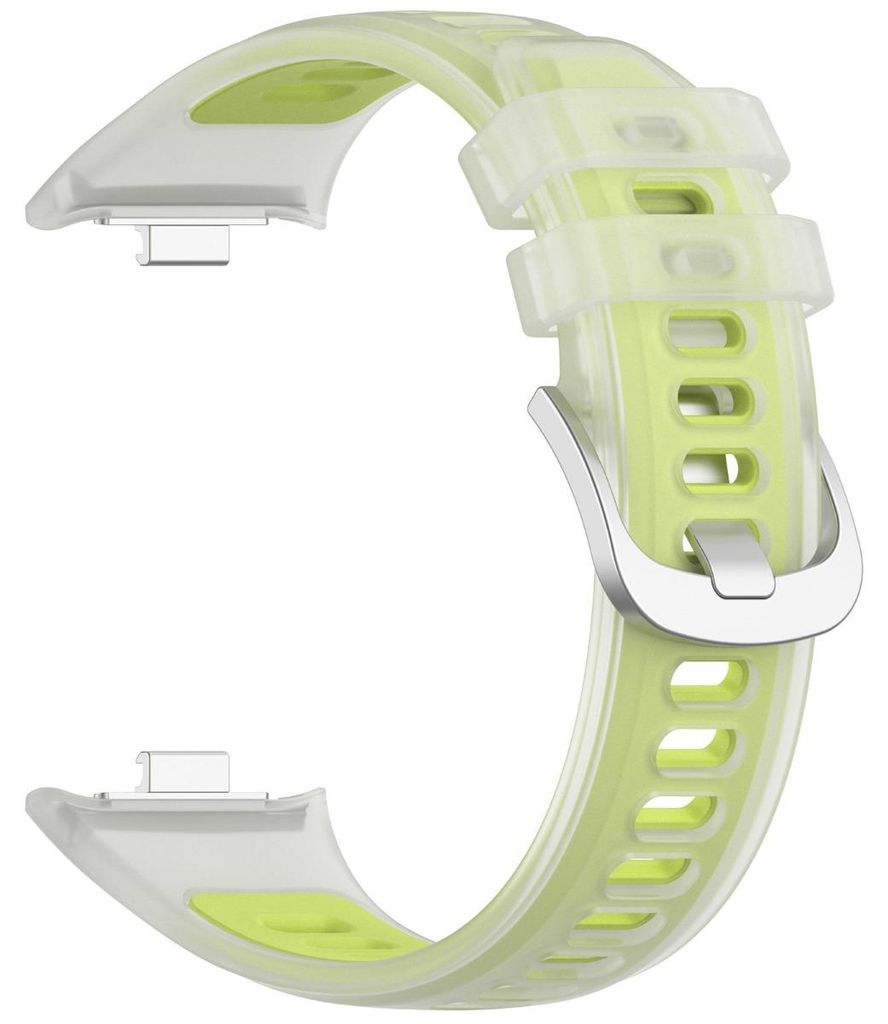 INF Silikon-Ersatzarmband, atmungsaktiv, weich, verstellbar, kompatibel mit Xiaomi Mi Band und Redmi Watch Grün
