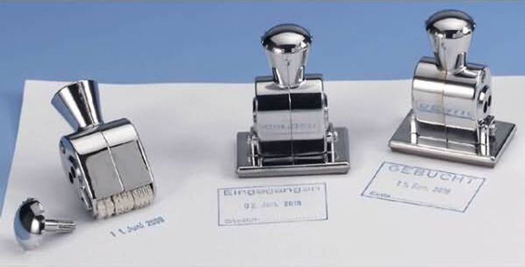 Datumstempel mit Textplatte eingegangen/erledigt