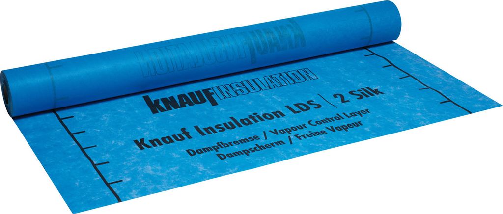 Knauf Insulation Dampfbremsbahn LDS 2 Silk 50 m x 1,5 m Rolle = 75 m²