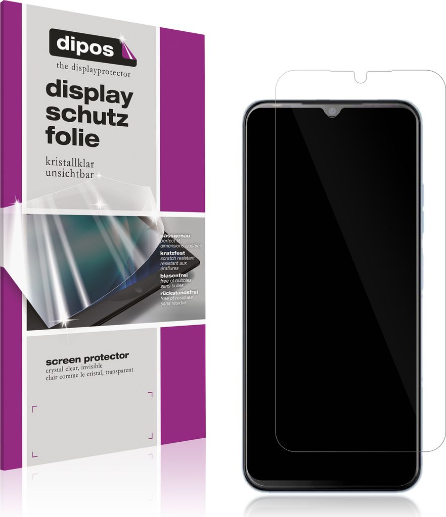 4x Schutzfolie für Tecno Pop 6 Pro klar Displayschutzfolie Folie Display Schutz dipos