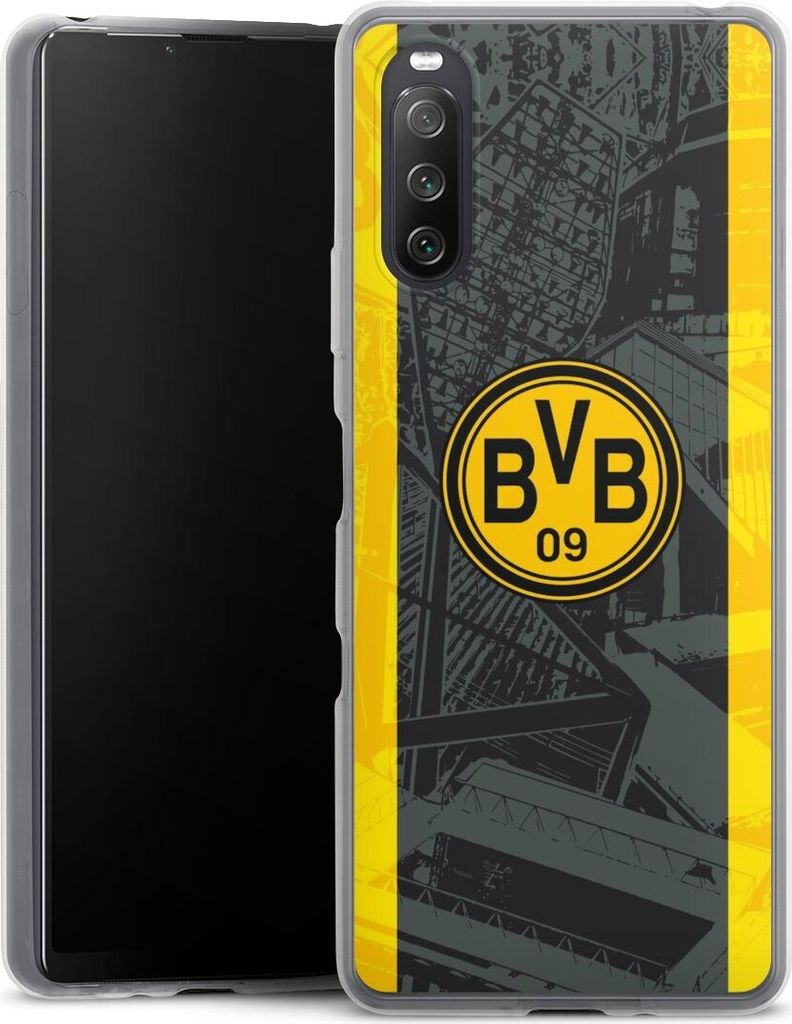 DeinDesign Slim Hülle für Sony Xperia 10 III Silikon Case Ultra Dünn Handyhülle BVB Borussia Dortmund Stadion