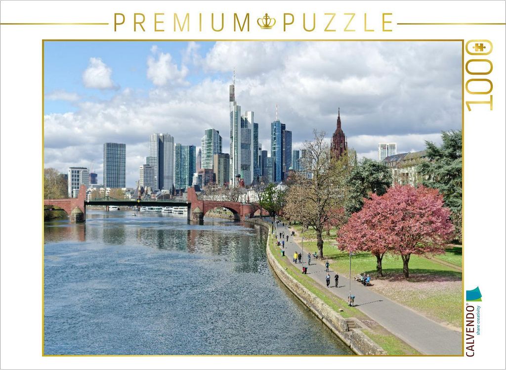 CALVENDO Puzzle Am Mainufer kann man jederzeit ausgezeichnet flanieren 1000 Teile Puzzle quer | 1000 Teile Lege-Größe 64x48cm Foto-Puzzle für gl...