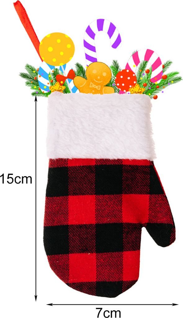 2 Stück Weihnachtshandschuhe-Anhänger, feine Verarbeitung, Weihnachtsbaum-Hängeornament für Zuhause, festliche Dekoration