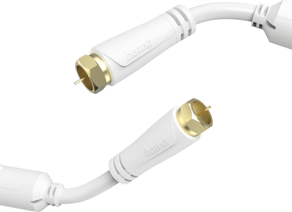 Hama SAT-Anschlusskabel F-Stecker, gold, 100 dB, 3 m