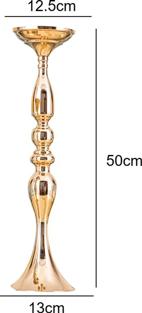 Portacandele Oro 50cm Set 4 - Arredo Casa e Matrimonio Elegante