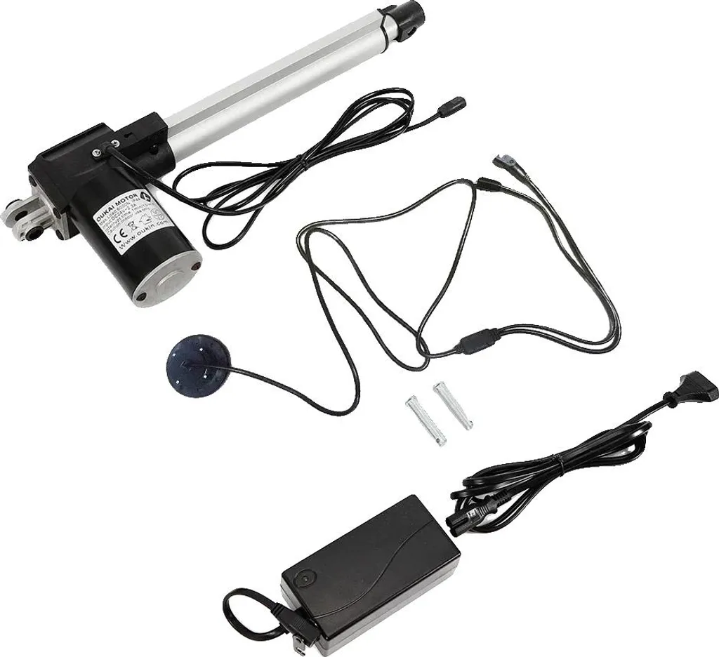 Moteur linéaire 24VDC 6000N charge 600kg pour vérin électrique noir