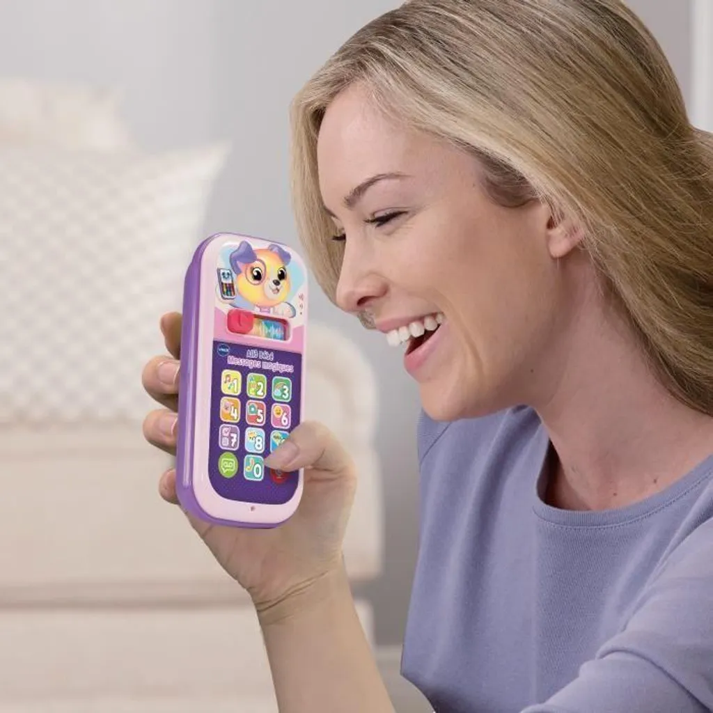 Téléphone Jouet Interactif Rose Allo Bébé - Jeu d'Imitation Premier Âge