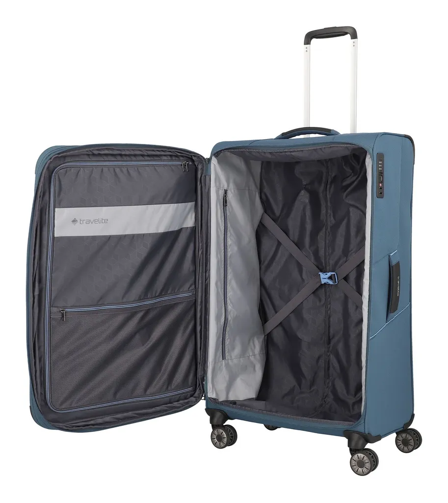Valise légère Skaii 4W Panorama Blue avec roues multidirectionnelles - 6