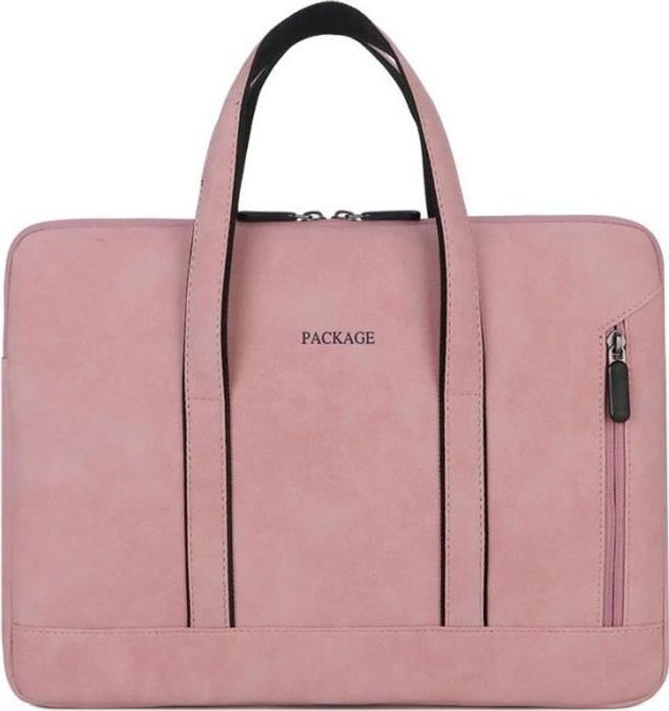 Leytn 15,6-Zoll-Laptoptasche mit Tragegriff, Kunstleder, wasserdicht, passend für MacBook, Huawei, HP, ASUS, Dell