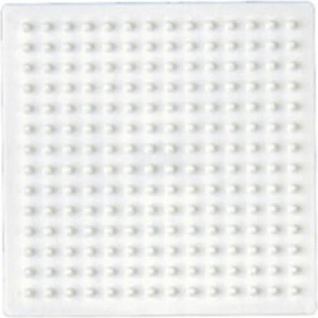 A white pegboard with many small pegs arranged in a grid.