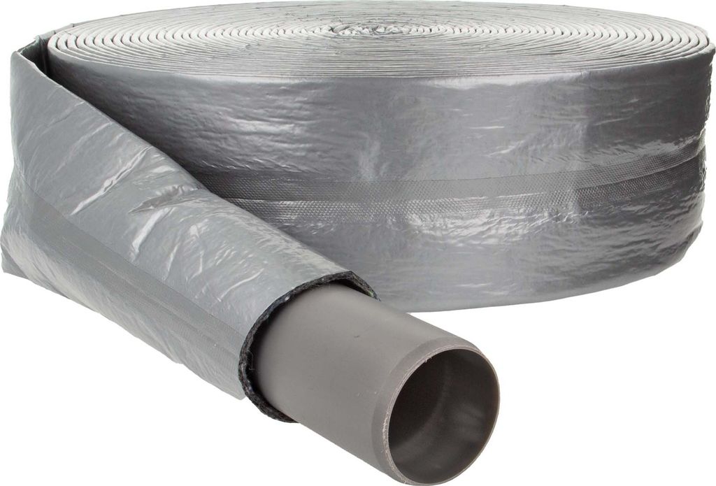 tecuro Vlies - Rohrisolierung Ø 80-90 x 4 mm Dämmstärke, mit reißfester PE-Schutzfolie - Meterware