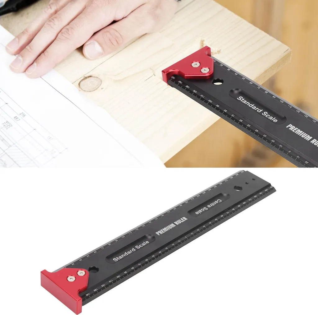 Équerre de traçage multifonctionnelle en aluminium pour menuisier - 9