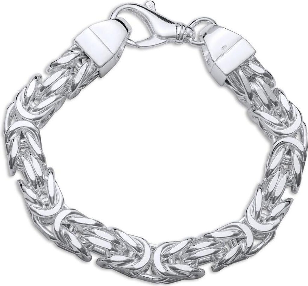 JEWLIX Herrenarmband massiv im Königsketten Design 925 Silber - 9 mm