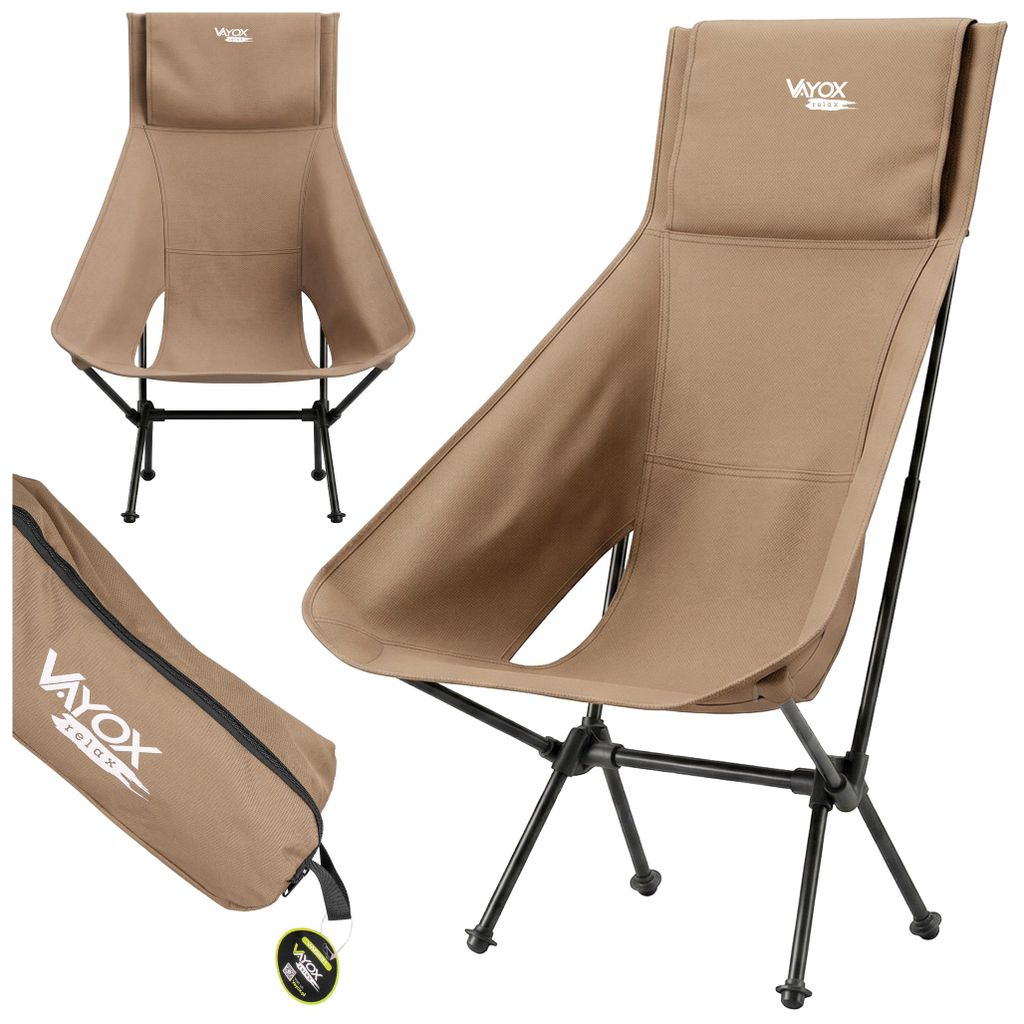 Vayox Relax Campingstuhl Angelstuhl 90x60x97cm VA0431, Produktbild 