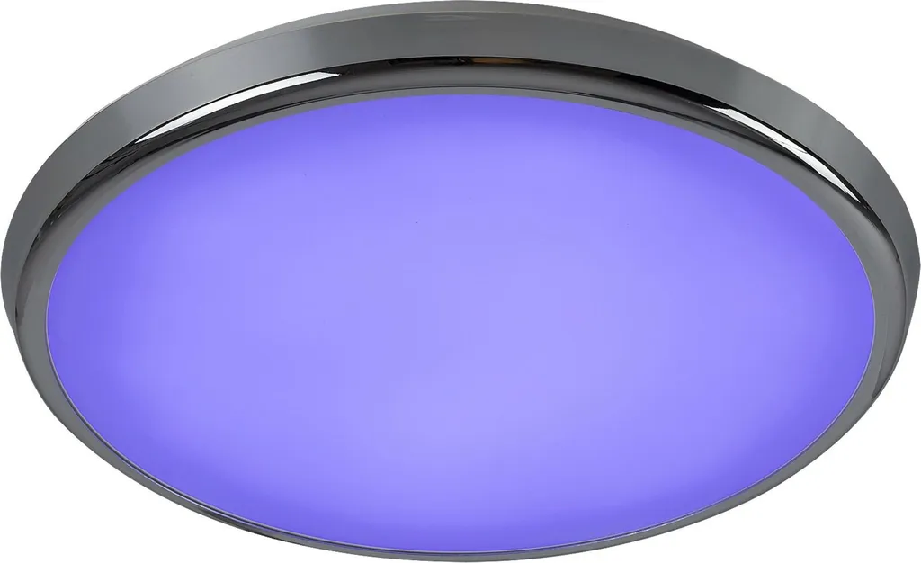 Luminaire LED 18W RGB à Télécommande : Design Rond 30cm en Chrome Chic