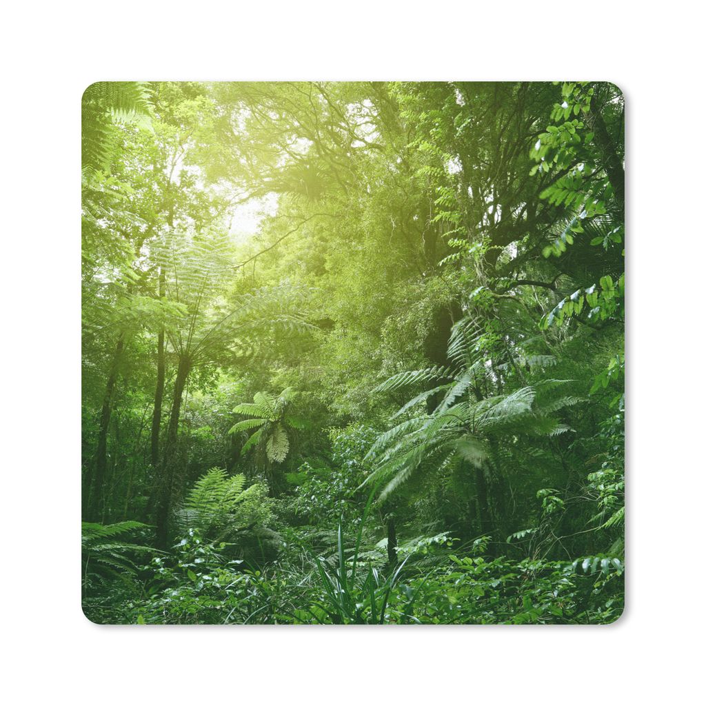 MuchoWow Mauspad Mousepad Dschungel - Pflanzen - Blätter - Jungen - Mädchen - Kinder 30x30 cm - Mousepads - Maus Mat - Pad - Mausunterlage - Ga...