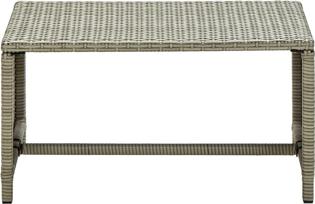 Table basse d'extérieur beige en poly-rotin 70 cm : entretien facile