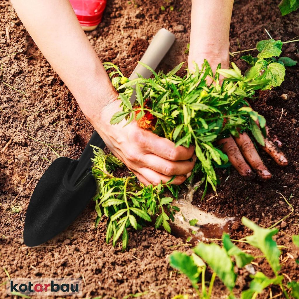 Mini-Schaufel für den Garten 128 mm grün für kleine Pflanzen Blütenblätter Gartenschaufel Gartengerät für das Umpflanzen im Garten