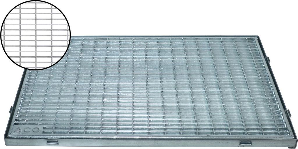 ACO Schuhabstreifer Gitterrost mit Zarge MW 30/10 Eingangsrost Normrost Abstreifer Rost,Größe:100 x 40 cm