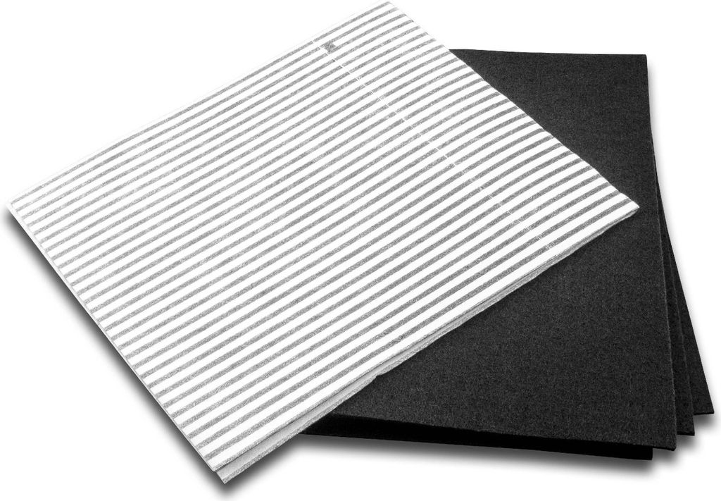 vhbw 2x Filter kompatibel mit AEG 60cm Dunstabzugshauben - 1x Aktivkohlefilter, 1x Fettfilter Schwarz Weiß