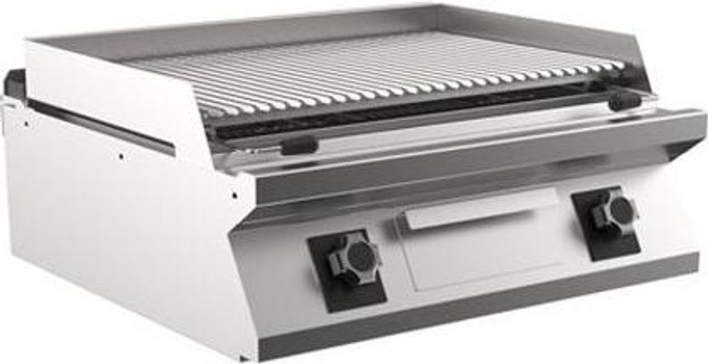 Mareno M1-700 Lavasteingrill mit verstellbarem Edelstahl-Garrost, 80cm