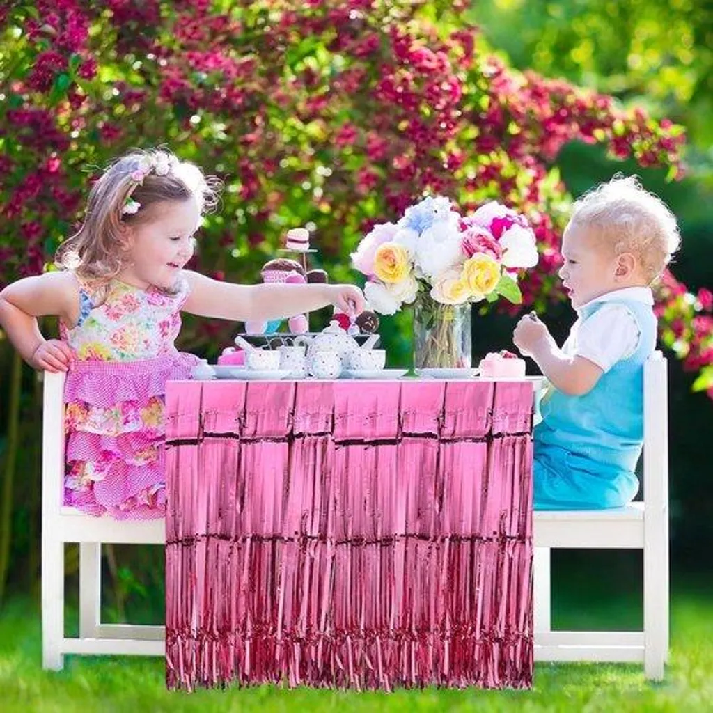 Fond de photobooth et nappe argent vert x3 pour anniversaire et mariage