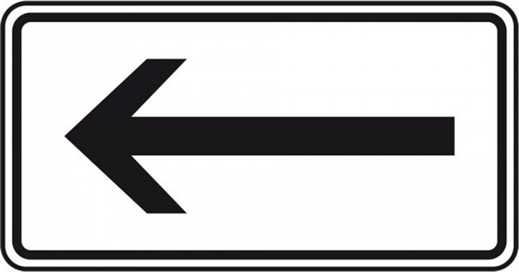 Schild I Schild Pfeil linksweisend, Aluminium Typ 0, reflektierend, 600x330mm...