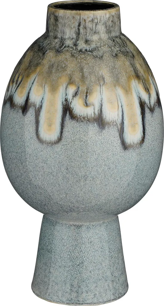 Mica Decorations Vase Helma Bleu H38 x Ø22 cm en Verre Soufflé