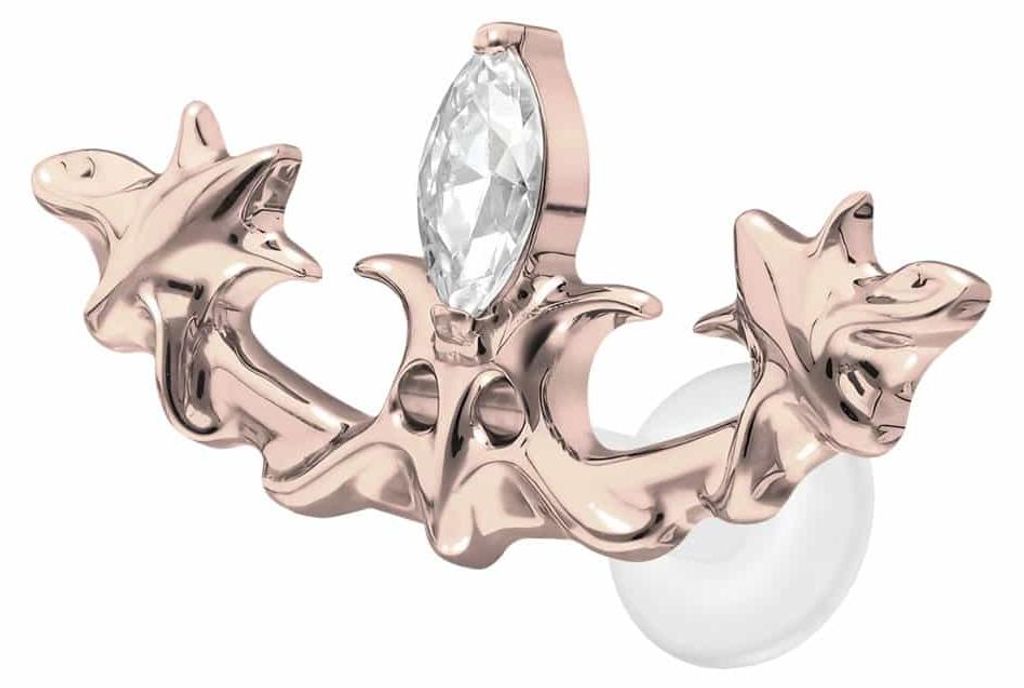 Ohrpiercing, Nasenpiercing PTFE Labret mit Innengewinde + Titan-Aufsatz GOTISCHES DESIGN RoséGold Stablänge: 8mm | Stabstärke: 1,6mm