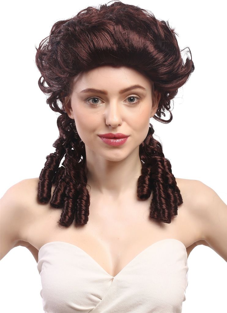 WIG ME UP Perücke Barock Spirallocken Toupiert Braun Produktbild 