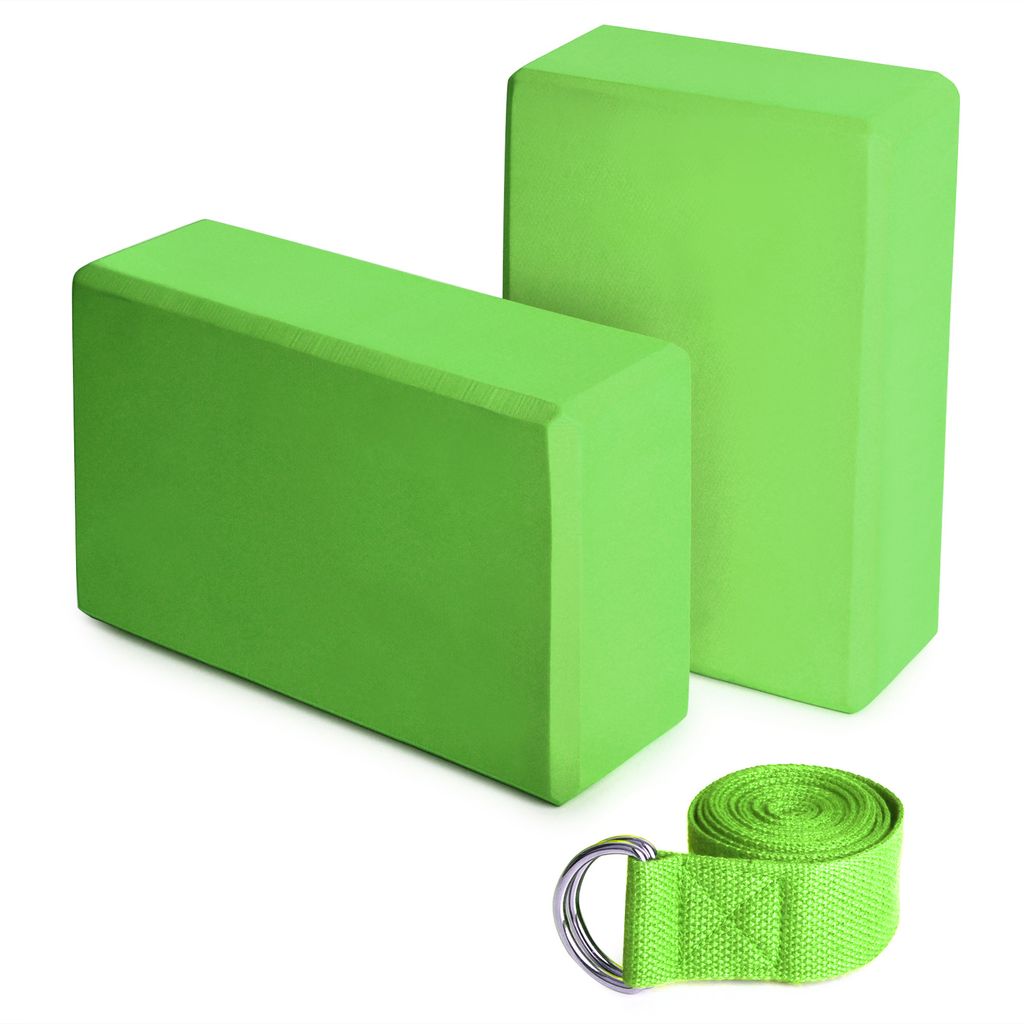 2er EVA Yoga Bloecke 1er Baumwoll Yoga Gurt Stabilitaets Produktbild 