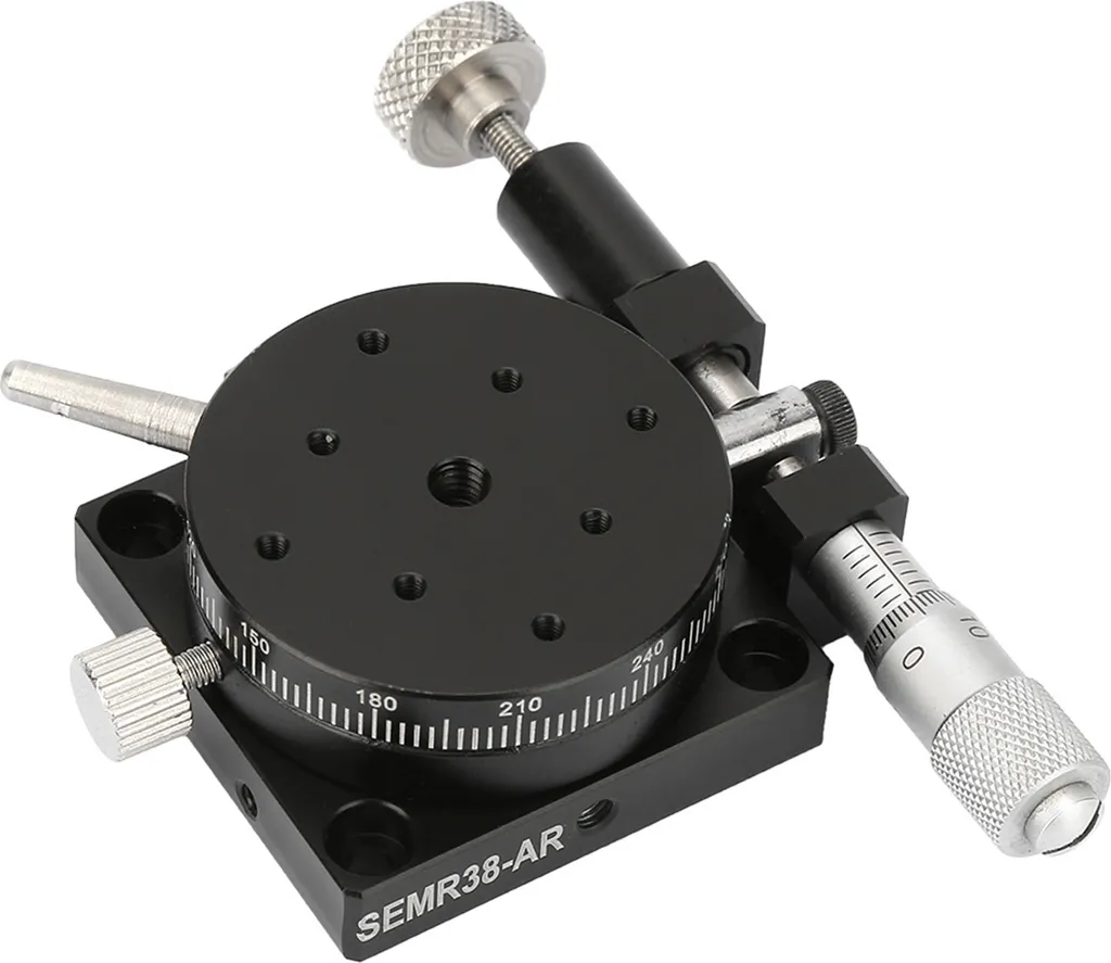 Plate-forme rotative manuelle pour alignement laser et mesure d'angle