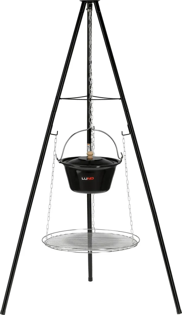 Barbecue suspendu 49 cm : cuisinez sans brûler vos plats au trépied