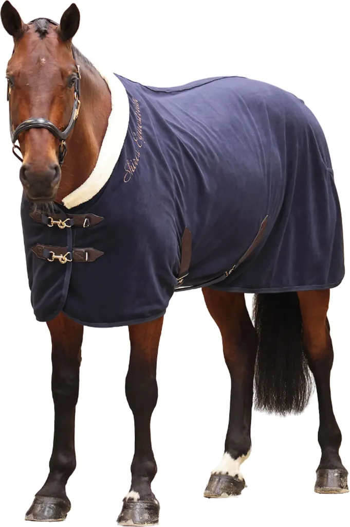 Shires Deluxe Couverture Polaire Standard ER2057 Marineblau 183cm